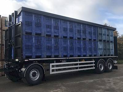 2+2 axles low loader semi-trailer with boxes