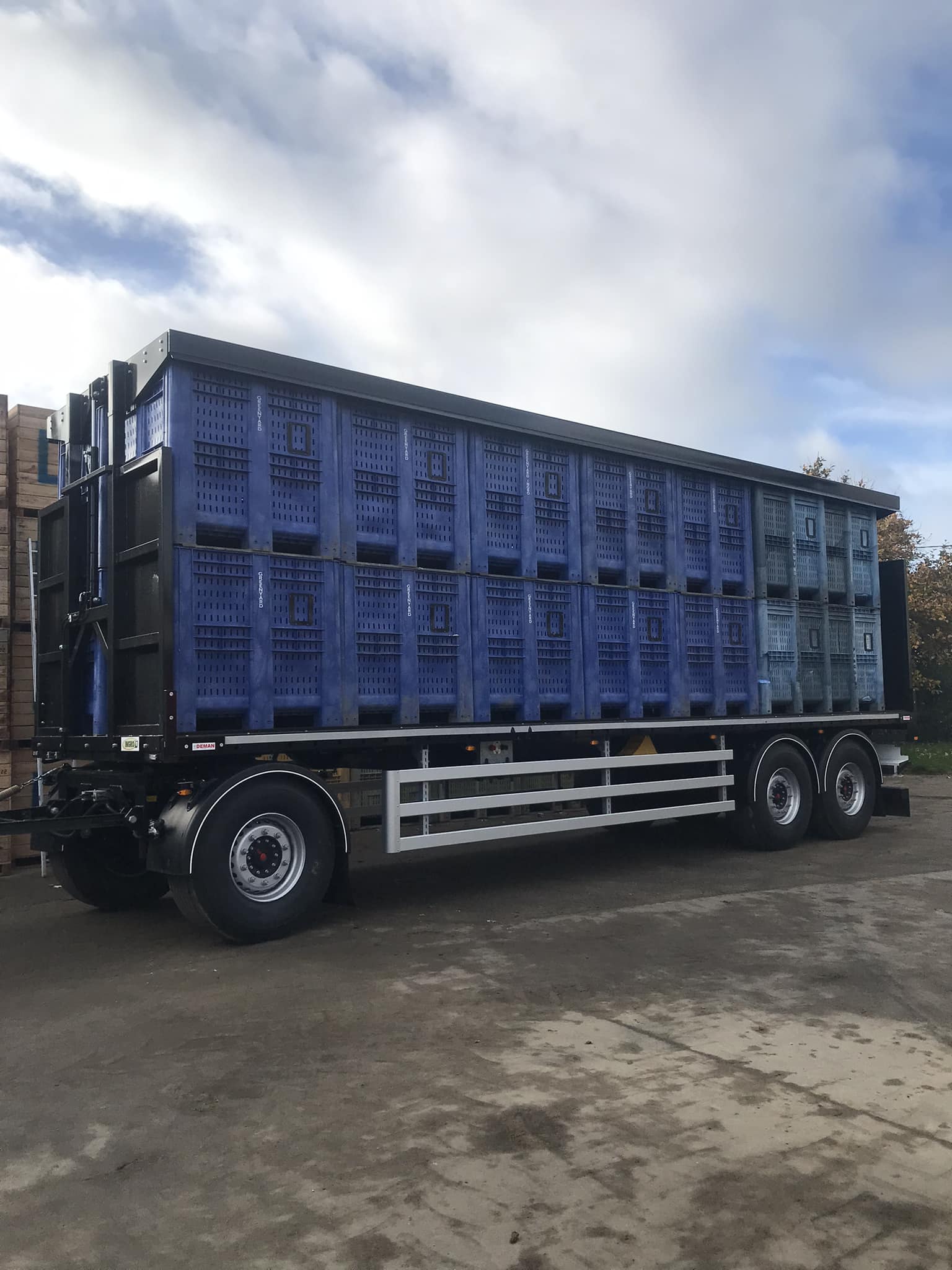 2+2 axles low loader semi-trailer with boxes